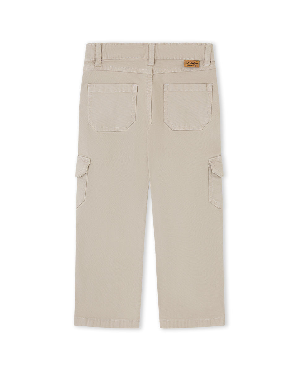 Pantalón cargo beige para niña Modelo Mathew