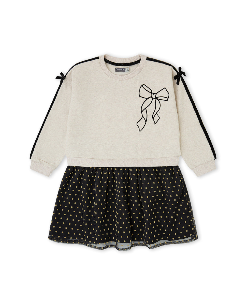 Vestido Janette combinado para niña