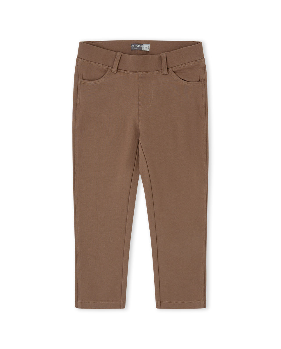 Jegging marrón para niña
