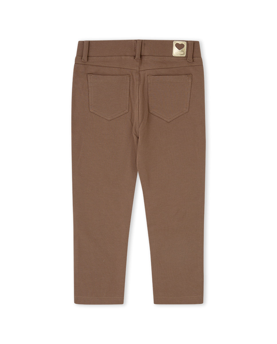 Jegging marrón para niña