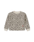 Sudadera estampado leopardo para niña