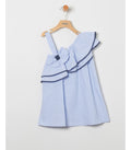 Vestido niña estampado rayas color azul
