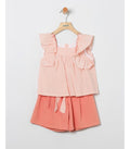 Conjunto Niña de blusa listas y short