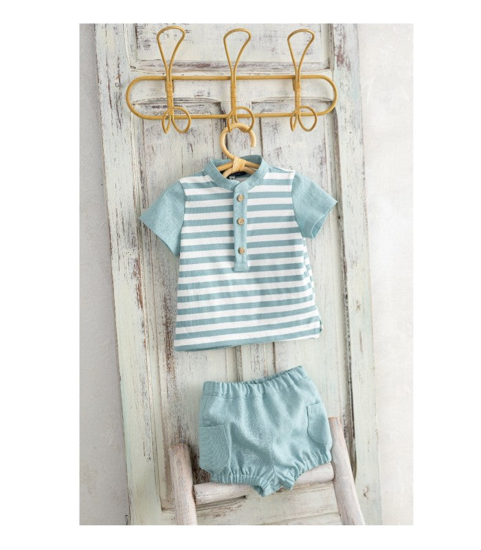 Conjunto bebé niño de camiseta y short Colección Catalina Cuka by Basmarti