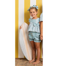Conjunto niña de blusa y short Colección Catalina Cuka Basmarti
