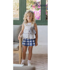 Top infantil niña blanco con estampado de anclas