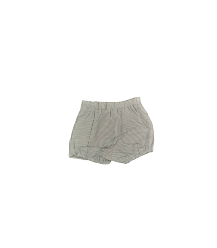 Conjunto bebé niño de camisa y short verde rayas