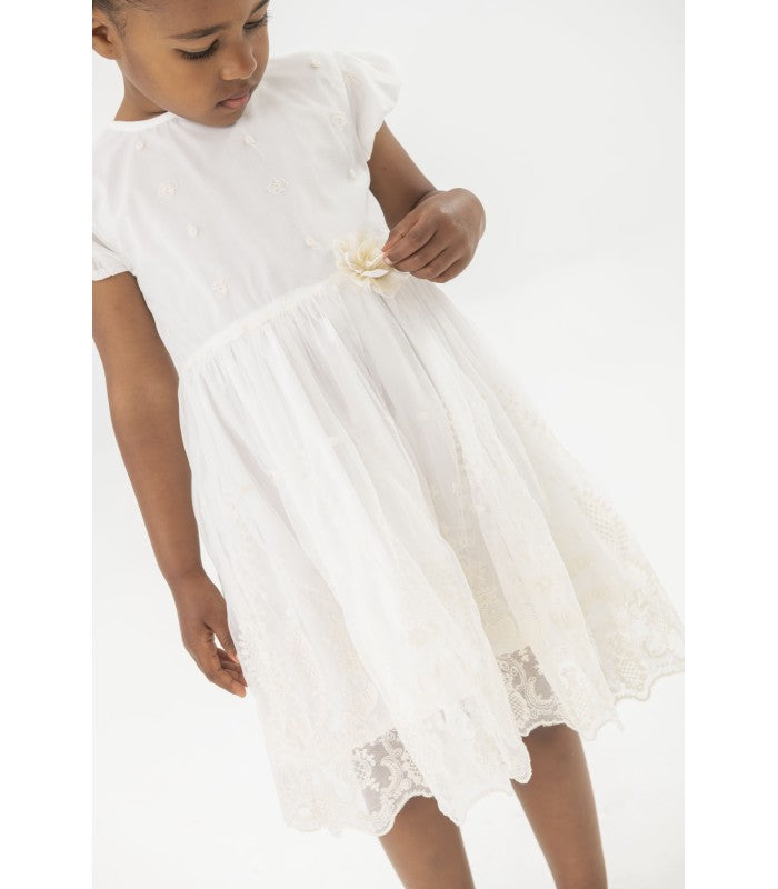 Vestido niña tul bordado para ocasiones especiales