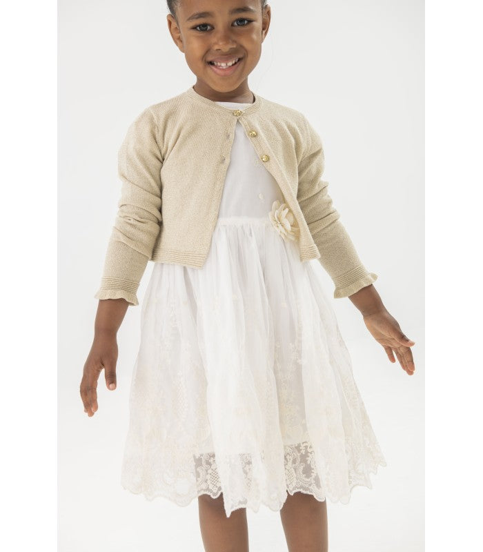 Vestido niña tul bordado para ocasiones especiales