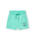 Bermuda felpa bebé y niño  color verde