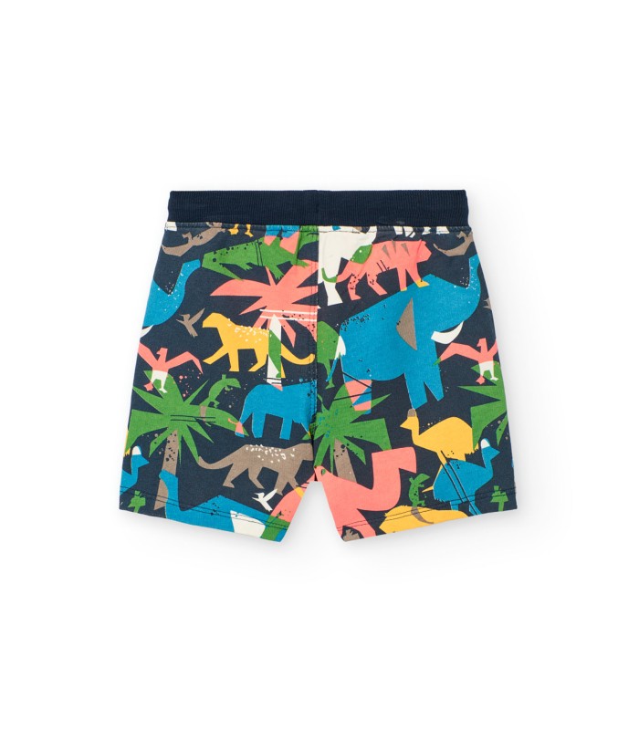 Bermuda  de punto bebé y niño estampada de animales