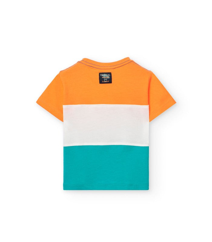 Camiseta bebé y niño estampado Tropical