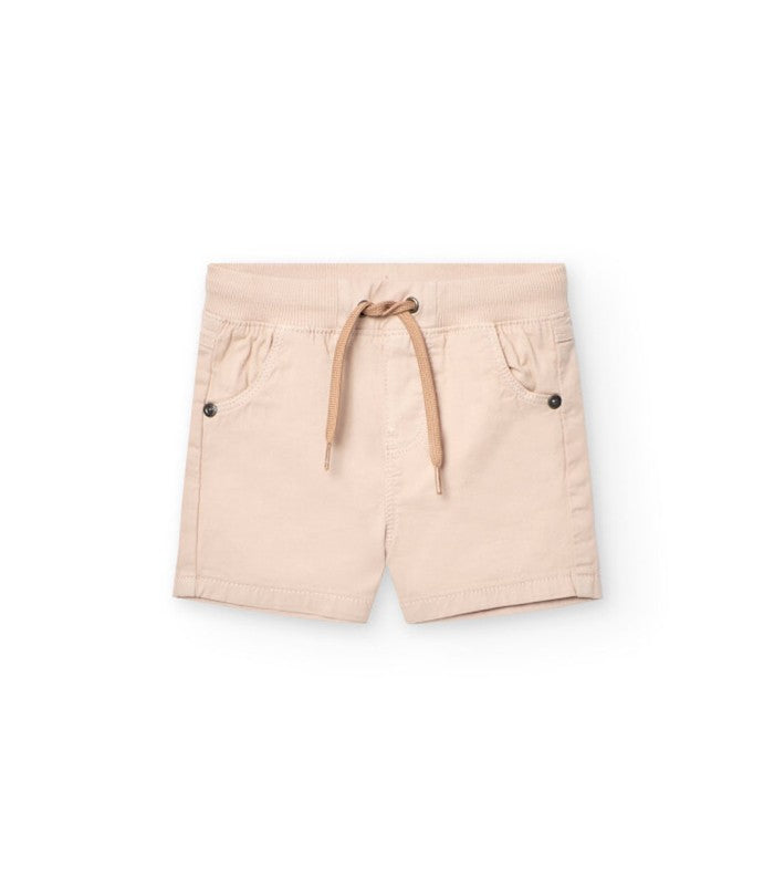 Bermuda de gabardina bebé y niño color beige
