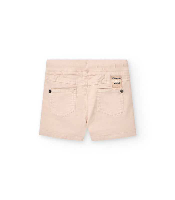 Bermuda de gabardina bebé y niño color beige
