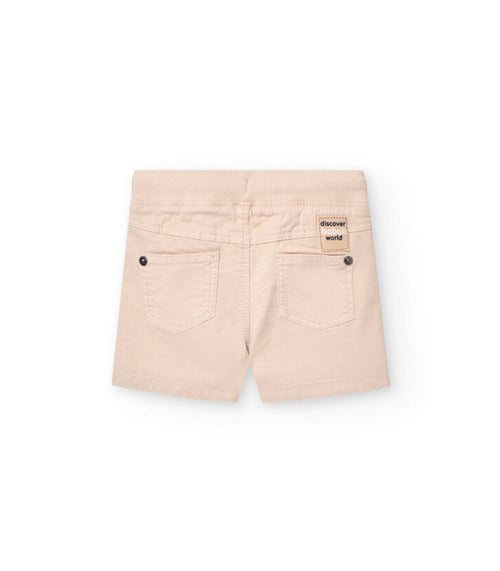 Bermuda de gabardina bebé y niño color beige