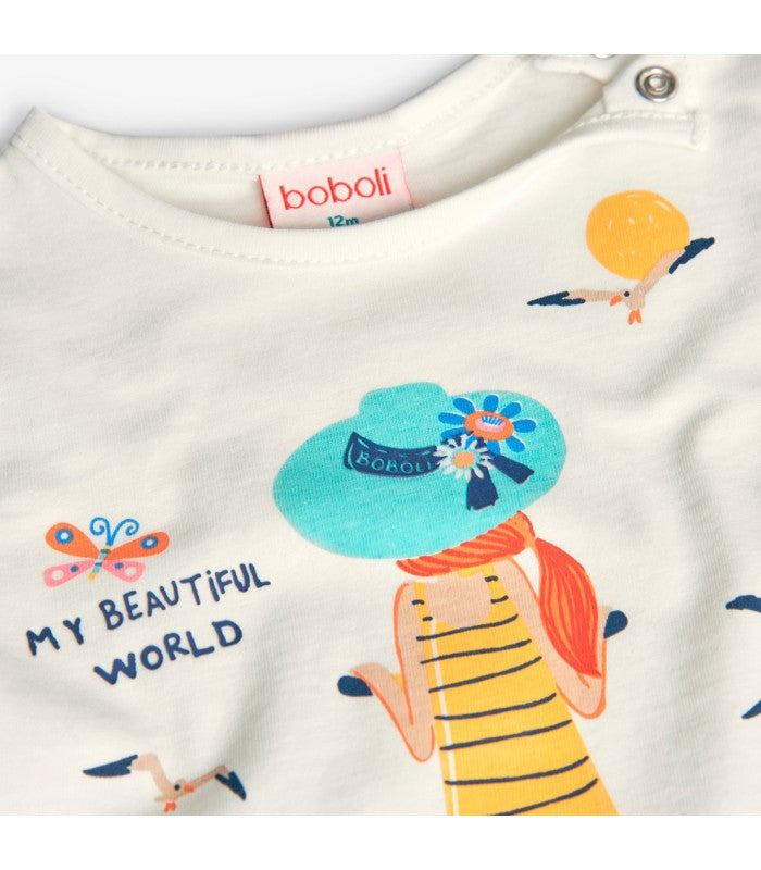 Conjunto para bebé y niña de camiseta y short Modelo Beautiful