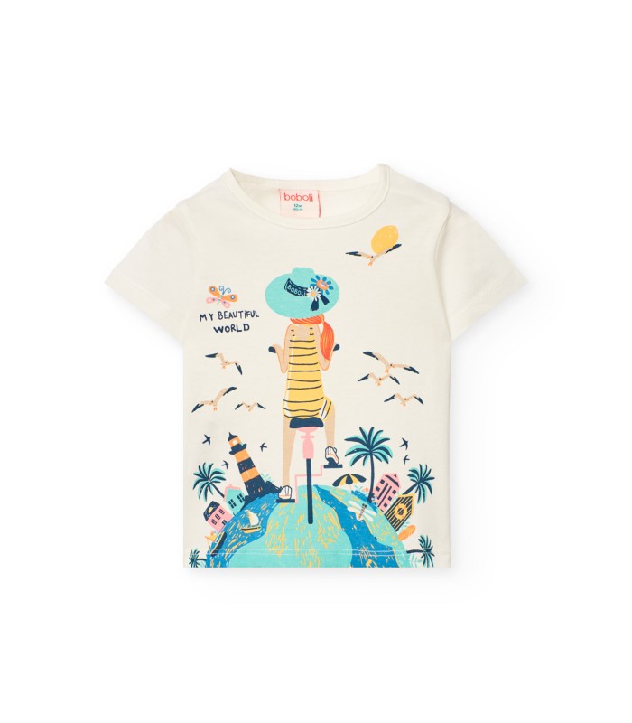Conjunto para bebé y niña de camiseta y short Modelo Beautiful