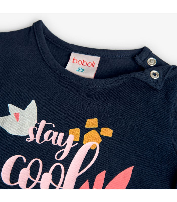 Conjunto para bebé y niña de camiseta y short Modelo Cool