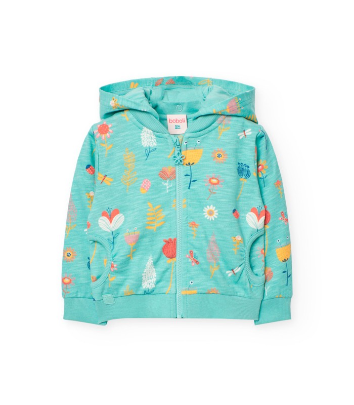 Chaqueta de punto para bebé y niña estampada