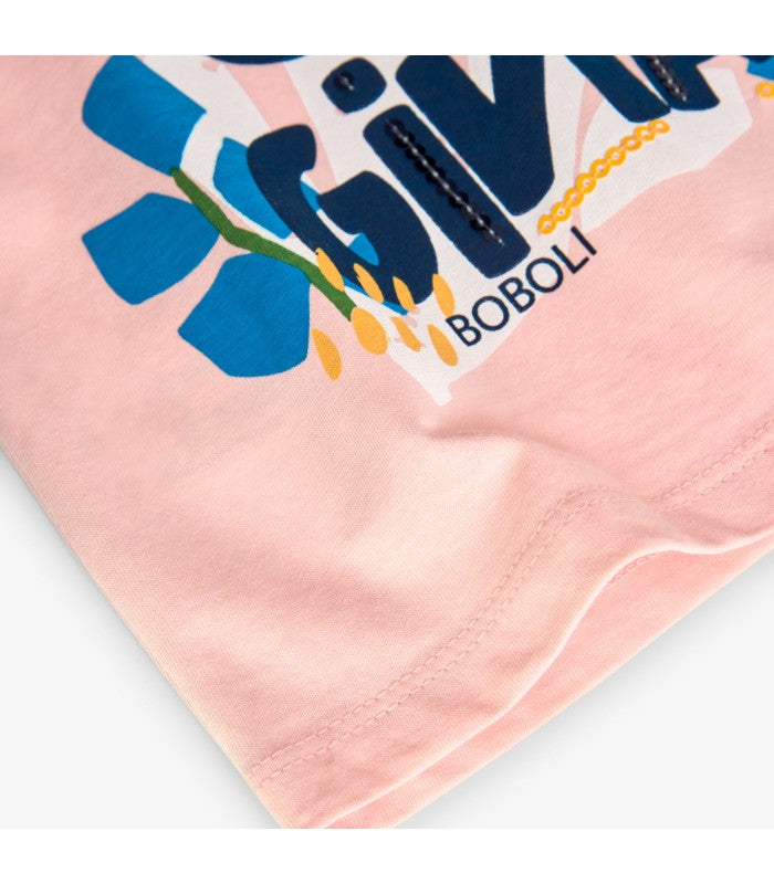 Camiseta para bebé y niña estampada rosa