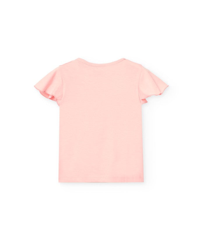 Camiseta para bebé y niña estampada rosa