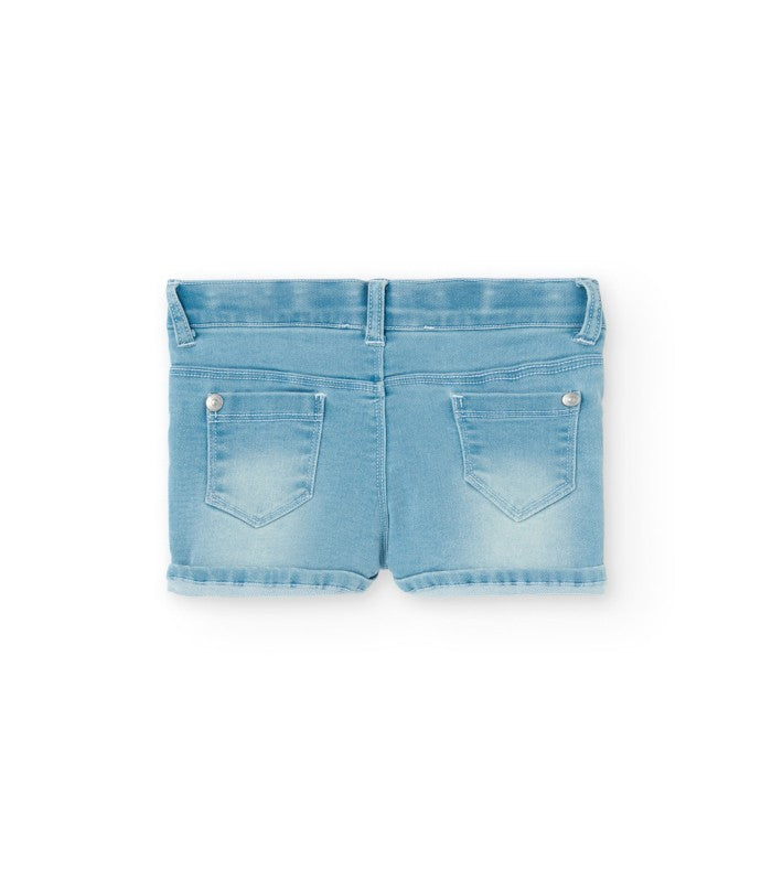 Short de punto demin para niña Modelo Summer