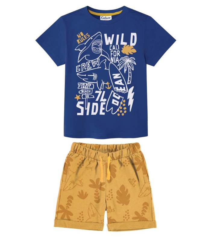 Conjunto para niño de camiseta y short. Modelo Beach