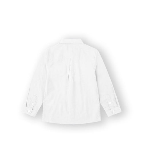 Camisa bebé niño color blanca con cuello camisero. Modelo Alan