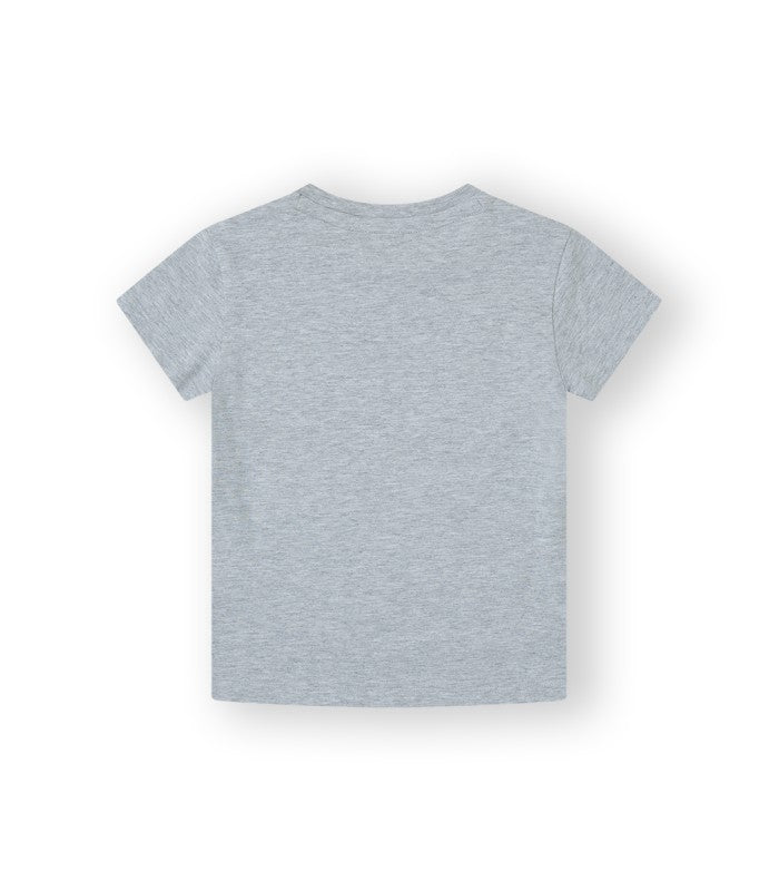 Camiseta de color gris para niño estampada. Modelo Goal