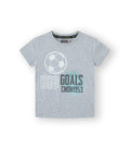 Camiseta de color gris para niño estampada. Modelo Goal