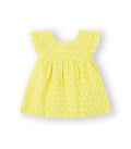 Vestido bebé niña  troquelado color amarillo. Modelo Giallo