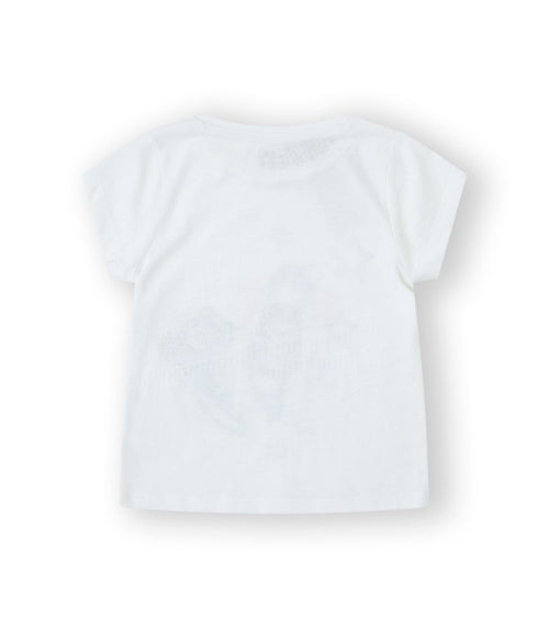 Camiseta blanca niña. Modelo Sneakers
