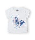 Camiseta blanca niña. Modelo Sneakers