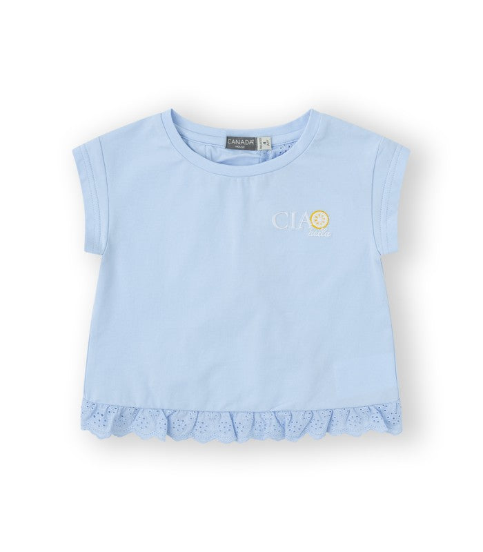 Camiseta niña blanca.*El color de la foto no se corresponde con el modelo. Modelo CiaoBella