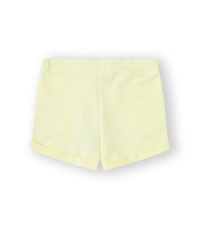 Short de punto para niña color amarillo. Modelo Sunny