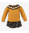 Conjunto bebé niña de jersey y braguita.
