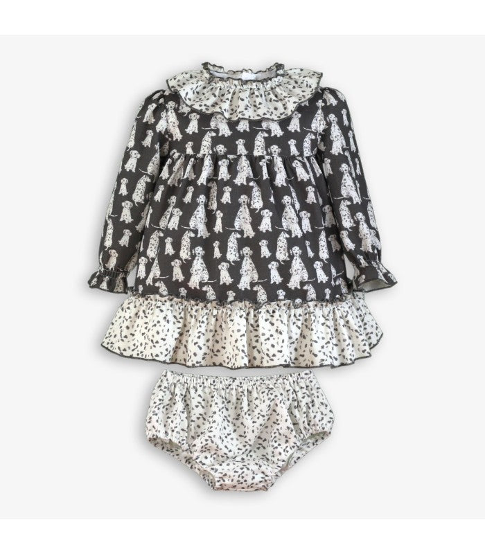 Vestido con braguita  bebé Niña Modelo Dálmata