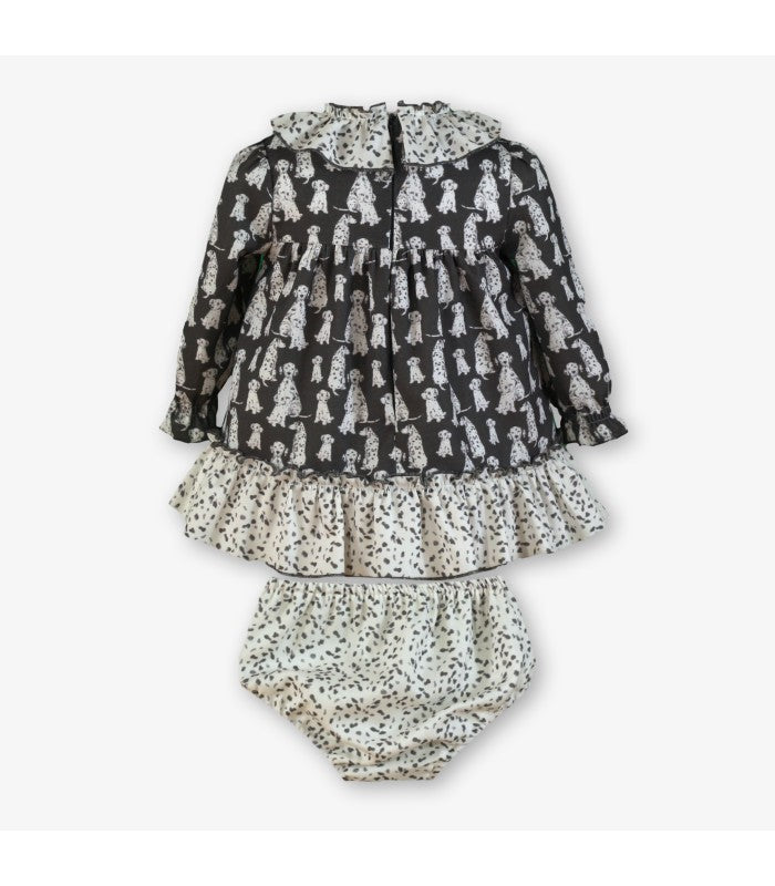 Vestido con braguita  bebé Niña Modelo Dálmata