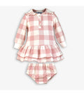 Vestido vichy con braguita para bebé niña