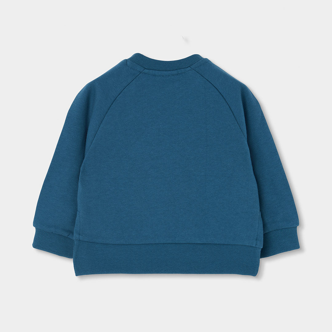 Sudadera felpa niña verde estampado flores