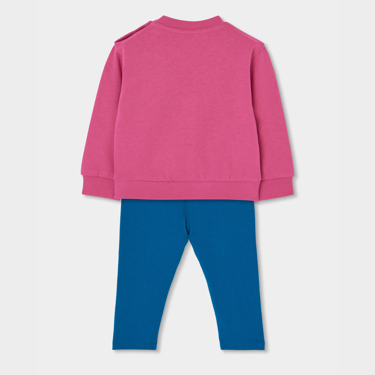 Conjunto punto niña fresa estampado flores con legging