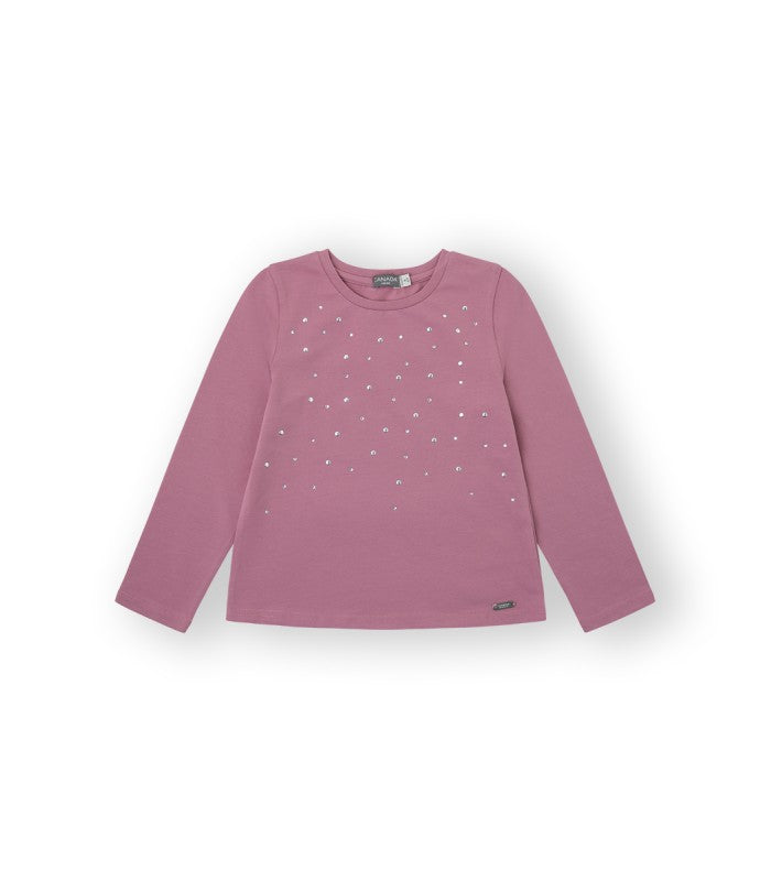 Camiseta Niña rosa palo. Modelo Lilly