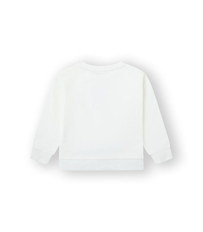 Sudadera Niña color crudo. Modelo Zoe