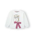 Sudadera Niña color crudo. Modelo Zoe
