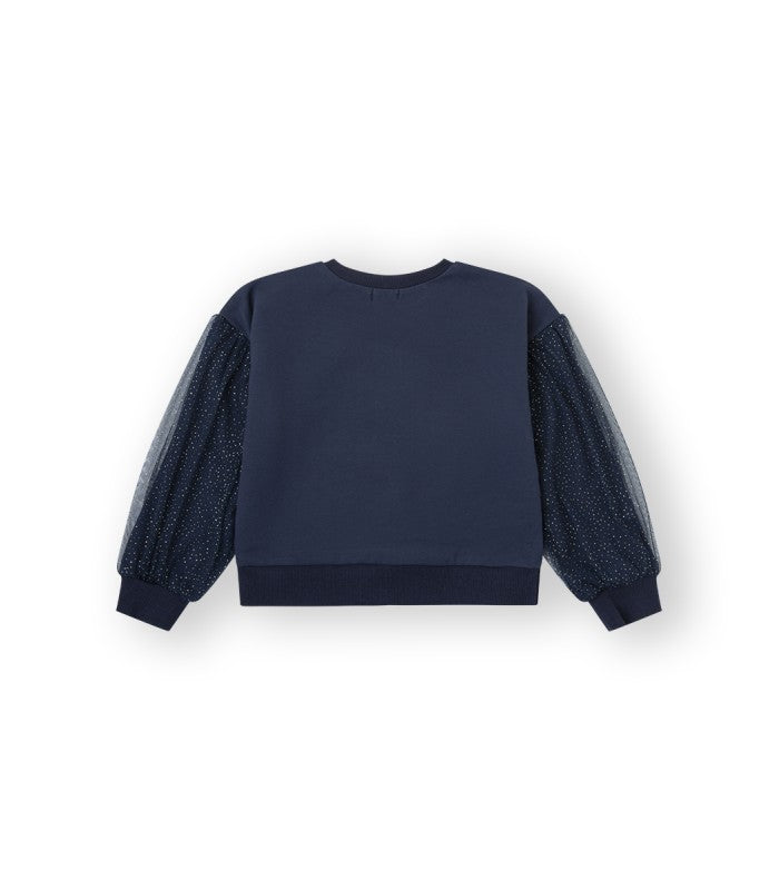 Sudadera azul marino Niña. Modelo Aquarius