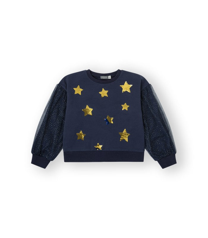 Sudadera azul marino Niña. Modelo Aquarius