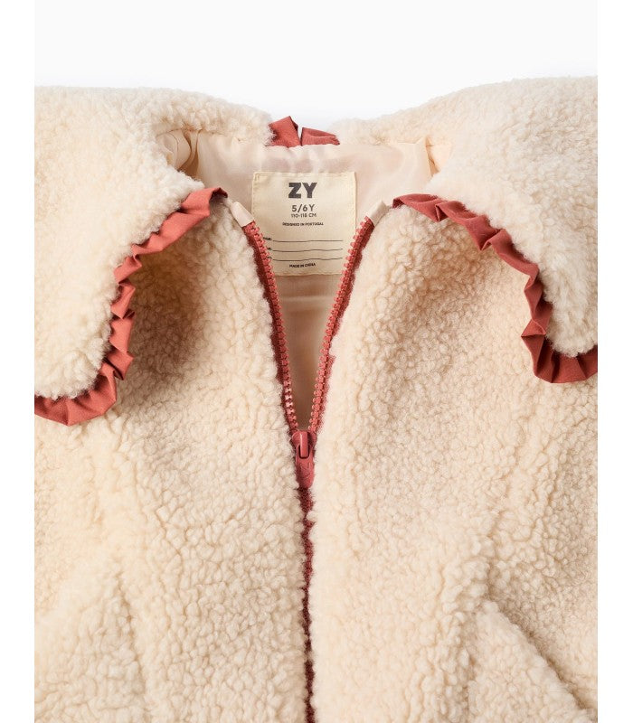 Chaqueta de Sherpa con cuello maxi para Niña