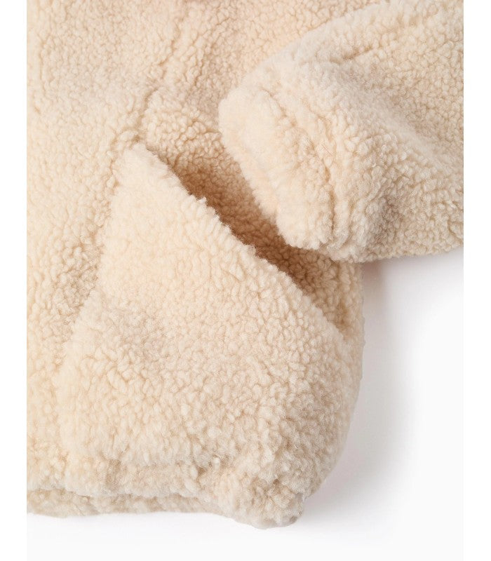 Chaqueta de Sherpa con cuello maxi para Niña