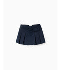 Falda-Pantalón Plisada para Niña, Azul Oscuro