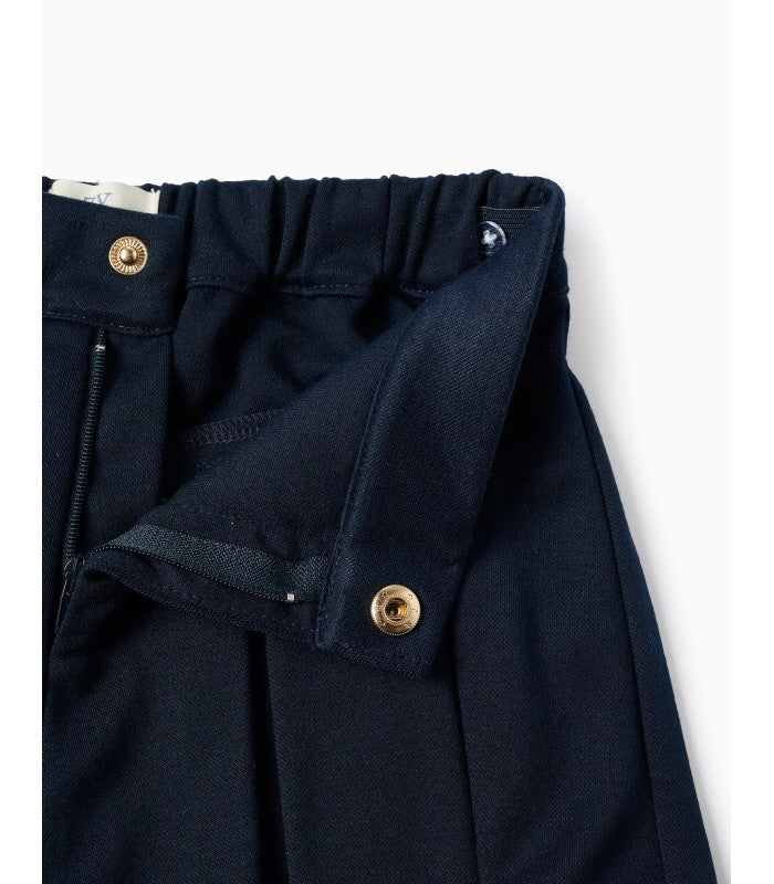 Falda-Pantalón Plisada para Niña, Azul Oscuro